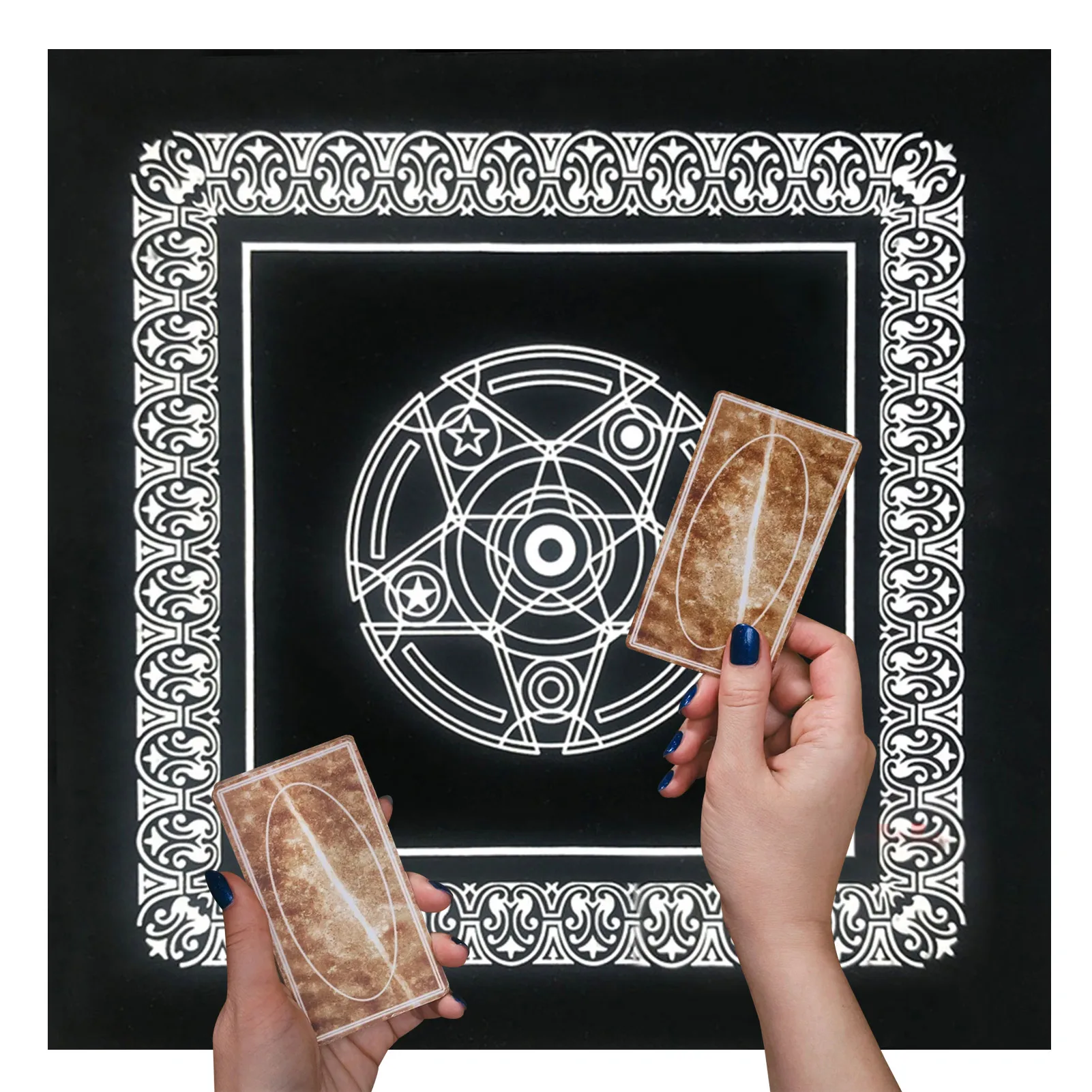 

Altar Tarot Cloth Flannel Divination Tablecloth Tapestry Fine Workmanship Altar Cloths Spiritual Celestial Deck Cloth Mysterious