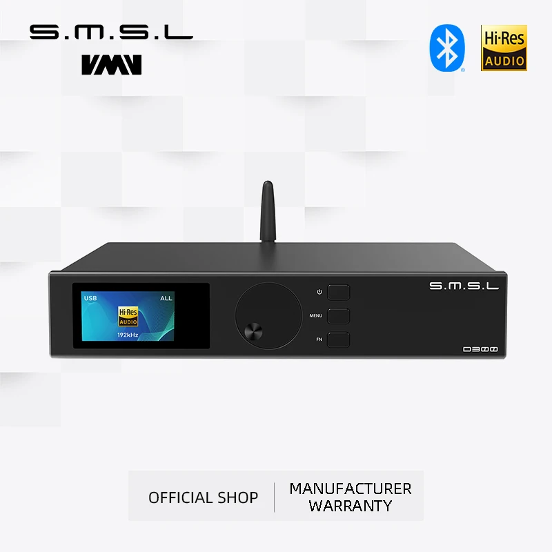 SMSL D300 аудио ЦАП ROHM BD34301EKV DSD512 PCM 768 кГц 32bit Qualcomm Bluetooth5.0 XMOS XU208 LDAC HD XLR RCA с