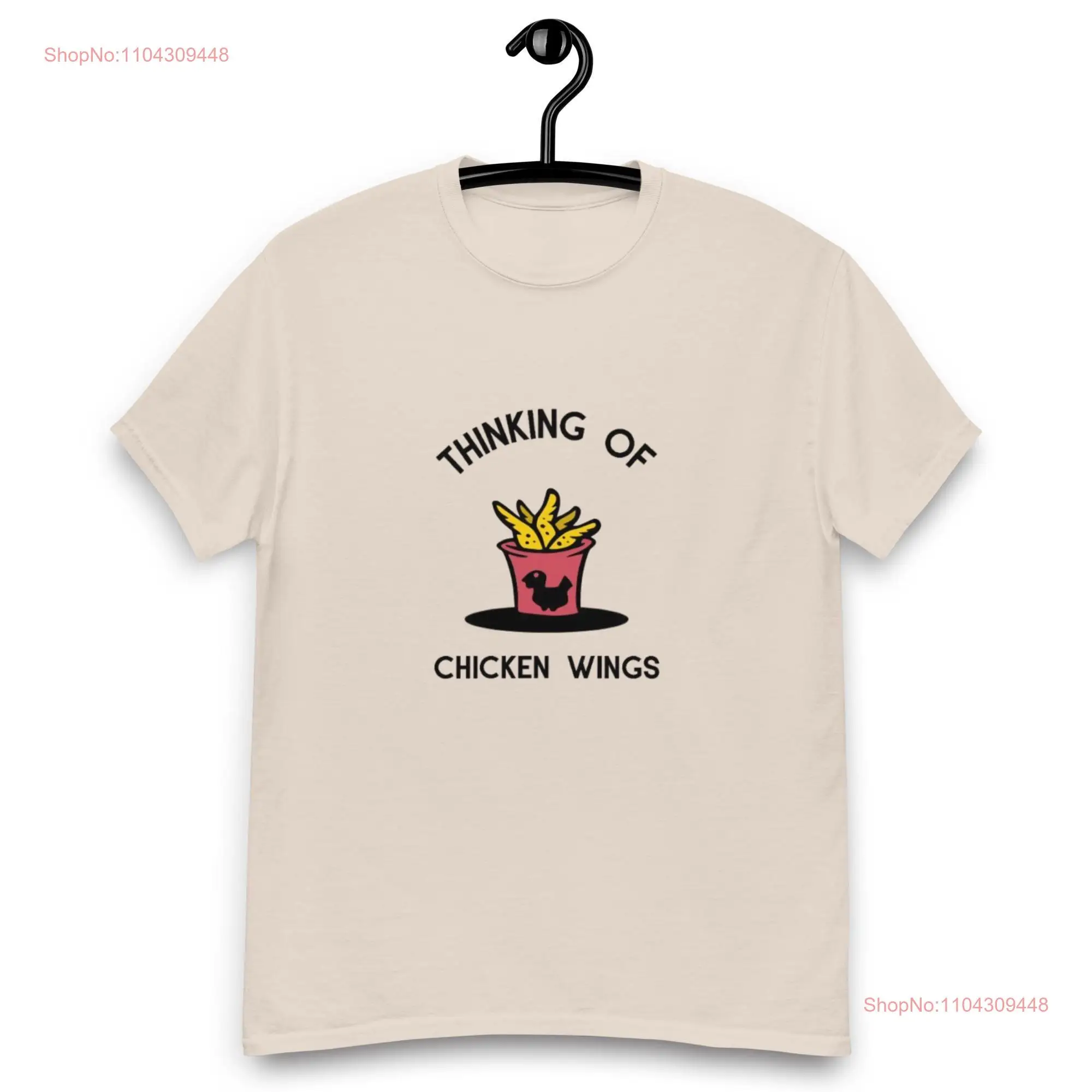 Футболка Мыслиние куриных крыльев Забавный любитель еды для любителей и с