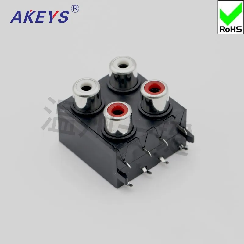 

10 pcs AV4-8.4-13A Seal for Four-hole PCB Welded Audio and Video Socket with Eight-legged RCA Seat