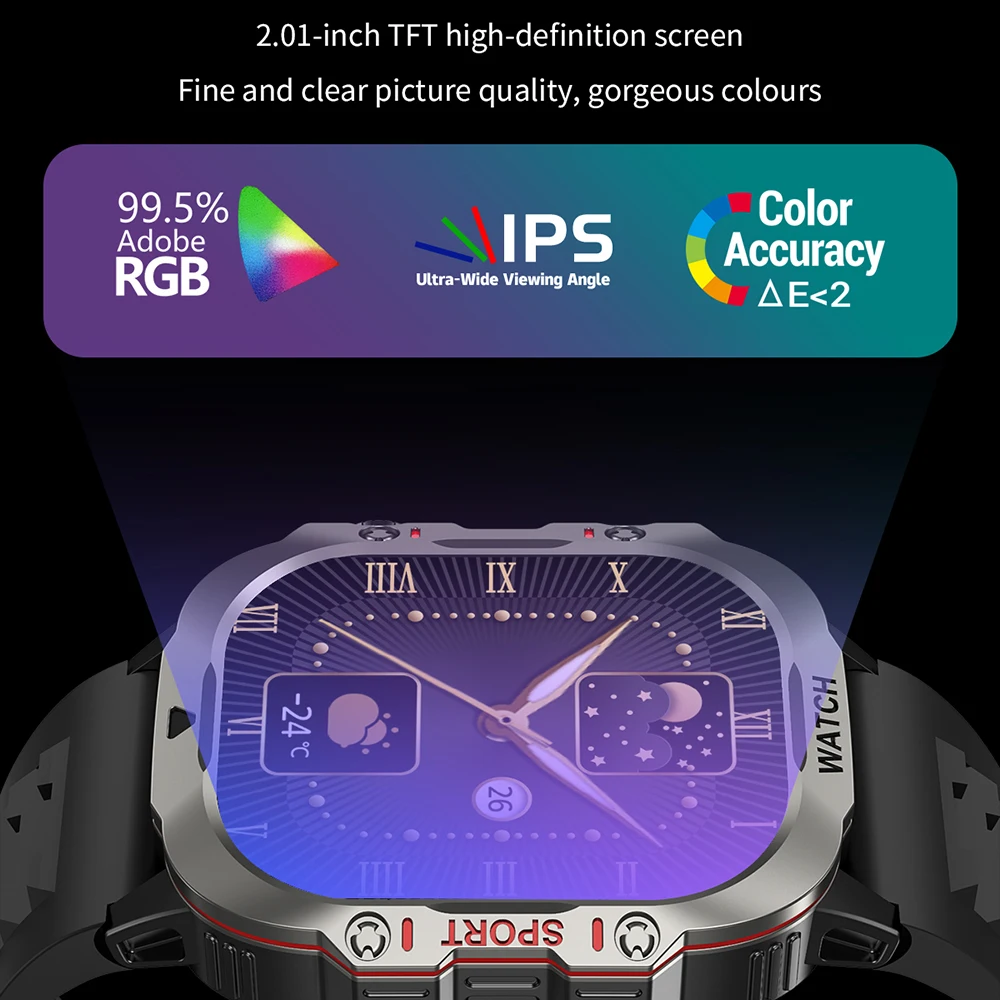 Смарт-часы для мужчин спорт на открытом воздухе фитнес-трекер фонарик монитор