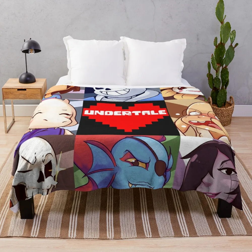 

Undertale Throw Blanket Blanket fleece soft plush plaid blanket luxury velour