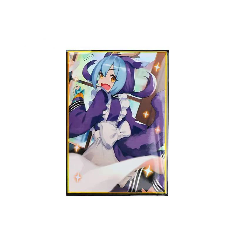 

63x90mm 50PCS/LOT Holographic Sleeves YUGIOH Card Sleeves Illustration Anime Protector Card Cover for Board Games Trading Cards