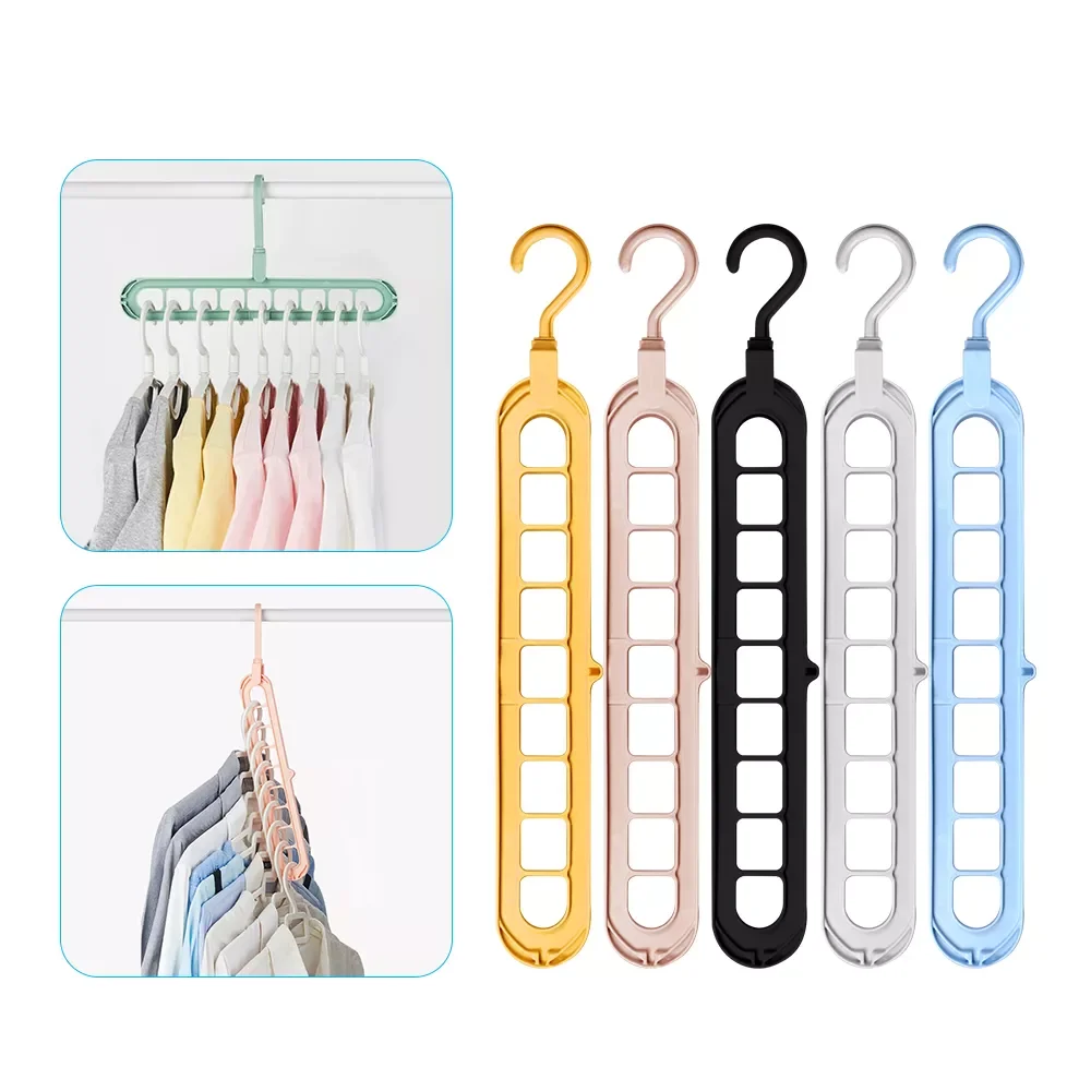 

NEW2023 Clothes Hanger Racks Multi-port Support Circle Clothes Drying Multifunction Plastic Scarf Clothes Hanger Hangers Storage