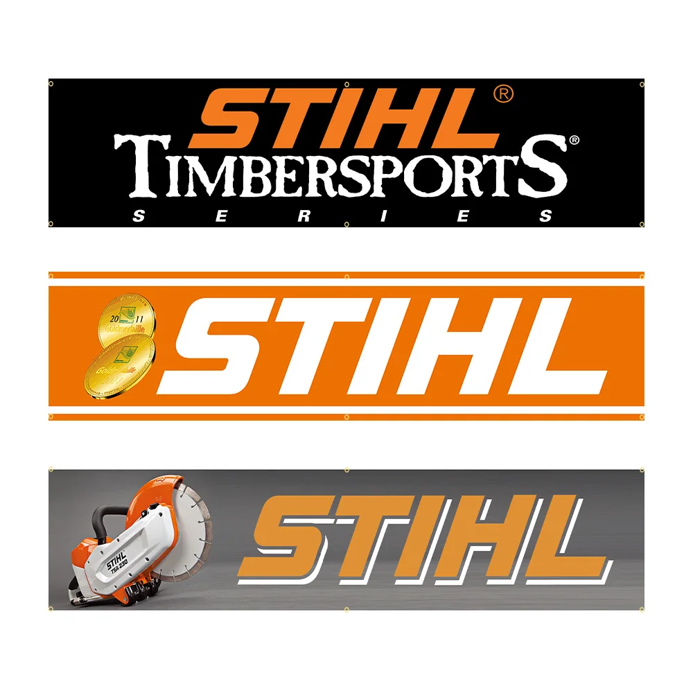 

60x240 см Stihl инструмент баннер флаг полиэстер Печатный гараж или открытый декор гобелен