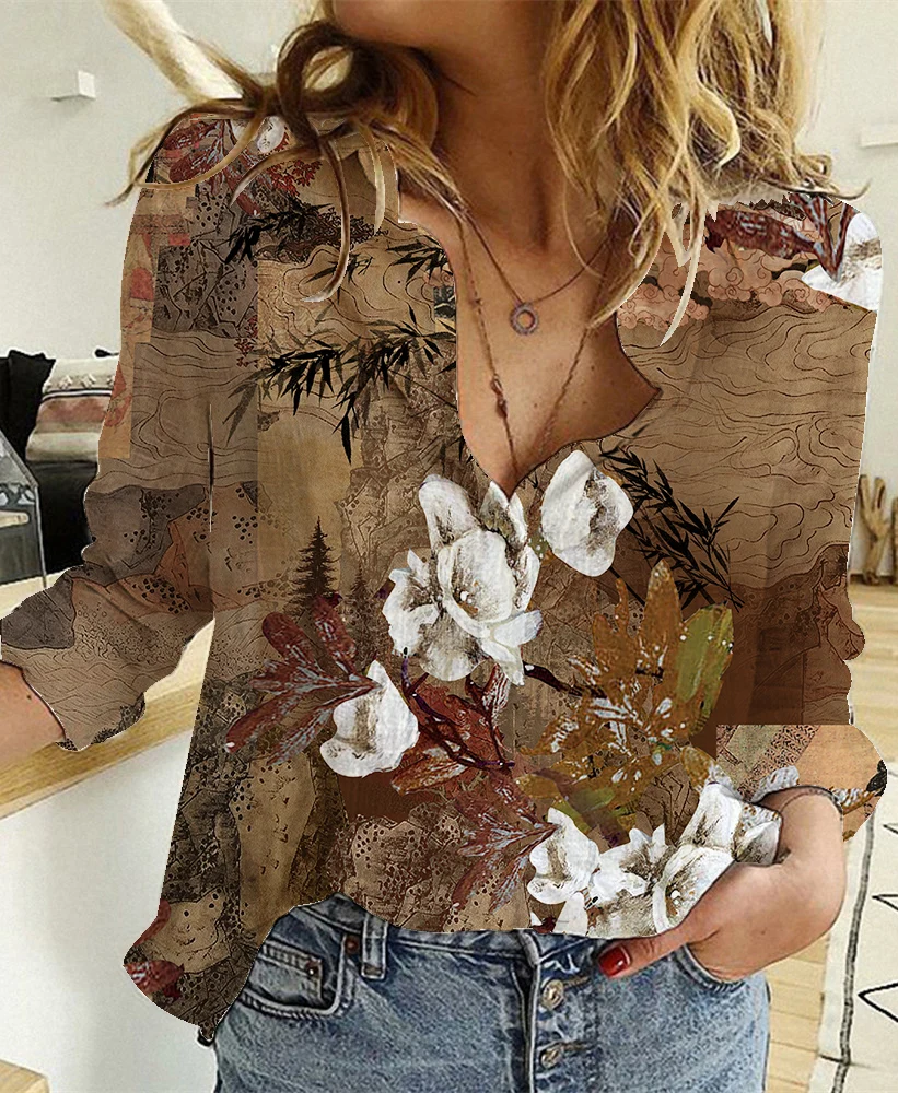

Fashion Woman Blouses 2022 Summer Women's Shirt Shirts Vintage Clothing Tops Modelutti Luxury Women's Social Blouse Traf Trafza