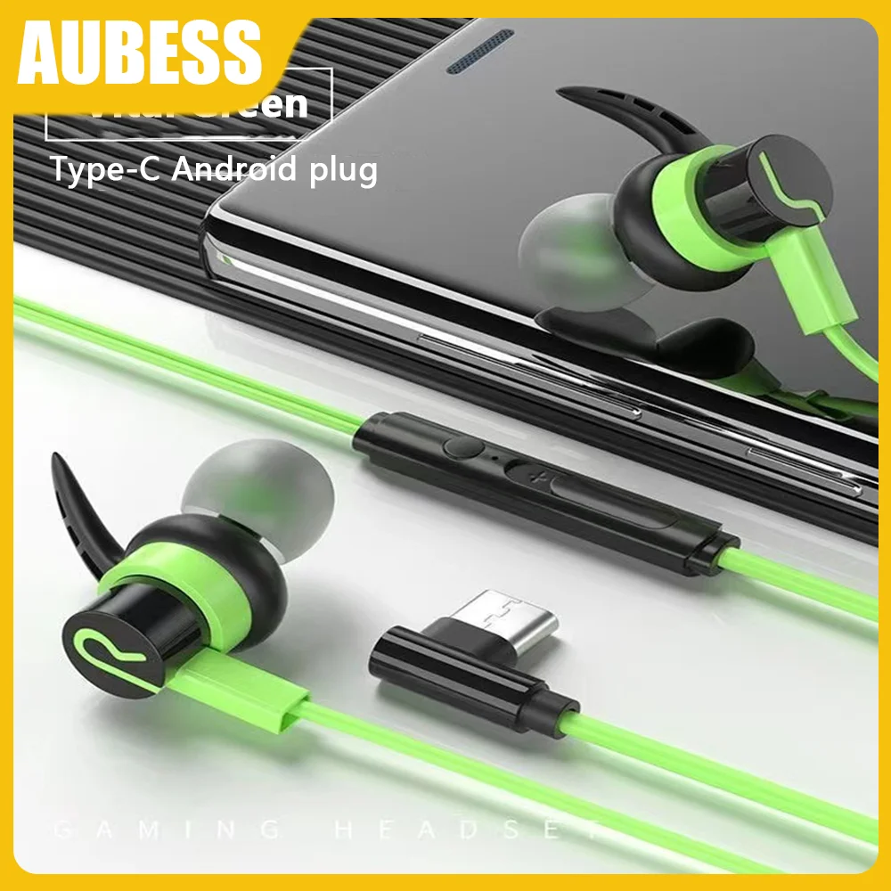 

1.2m In-ear Ordinary Headphones Music Headphones Gaming Headset Type-c Flat Hifi Cell Phone Peripherals Plastic 3.5mm