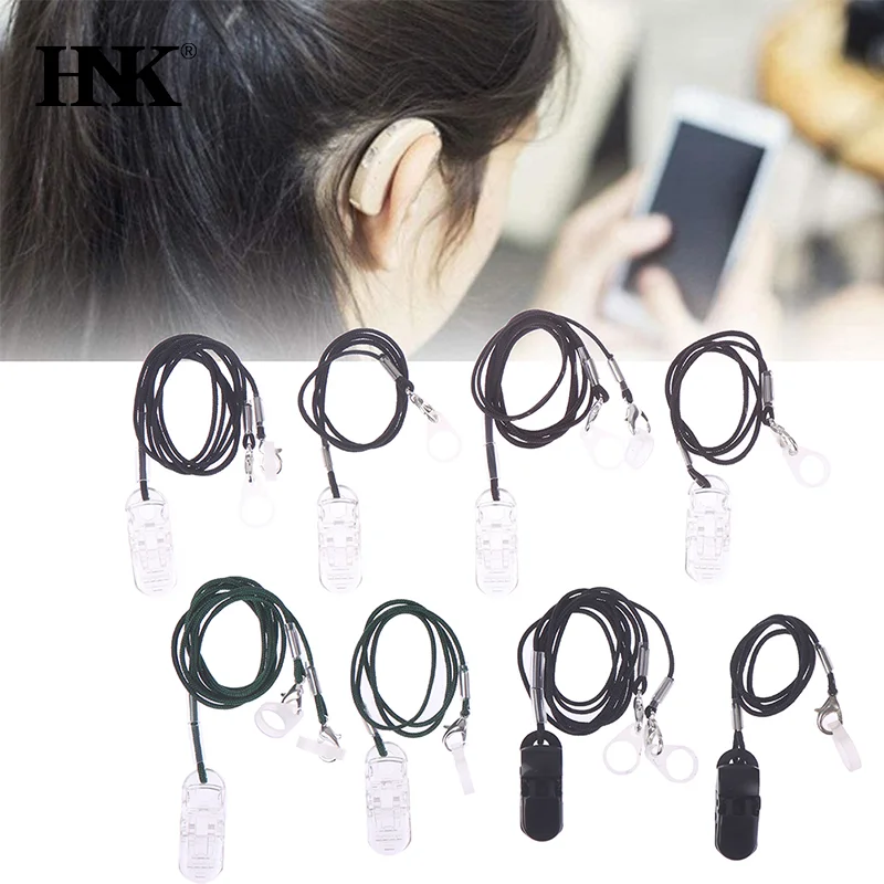 

1pc Hearing Aid Anti Loss Lanyard Protector Hearing Aid Clip Falling Losing Clamp Rope Holder Storage Case Box Transparent Black