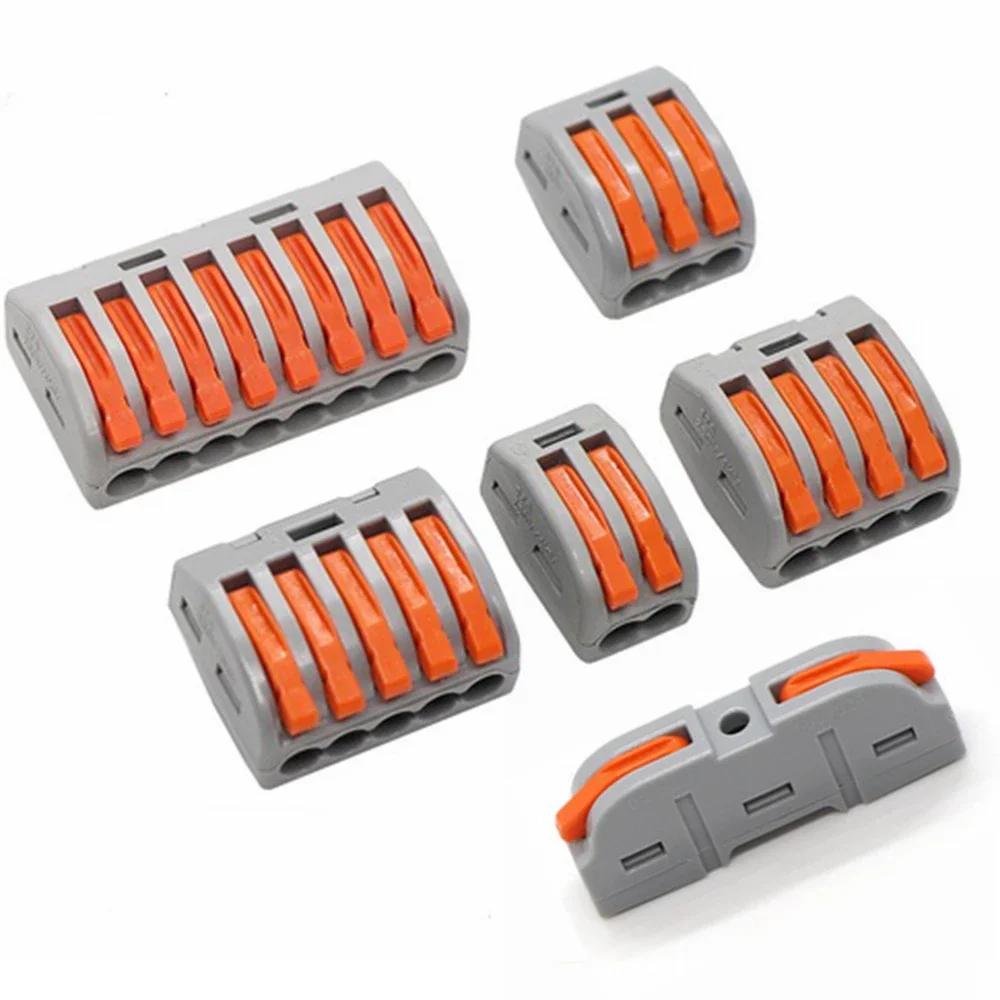 

Mini Fast Wire Cable Connectors Universal Compact Conductor Spring Splicing Wiring Connector Push-in Terminal Block