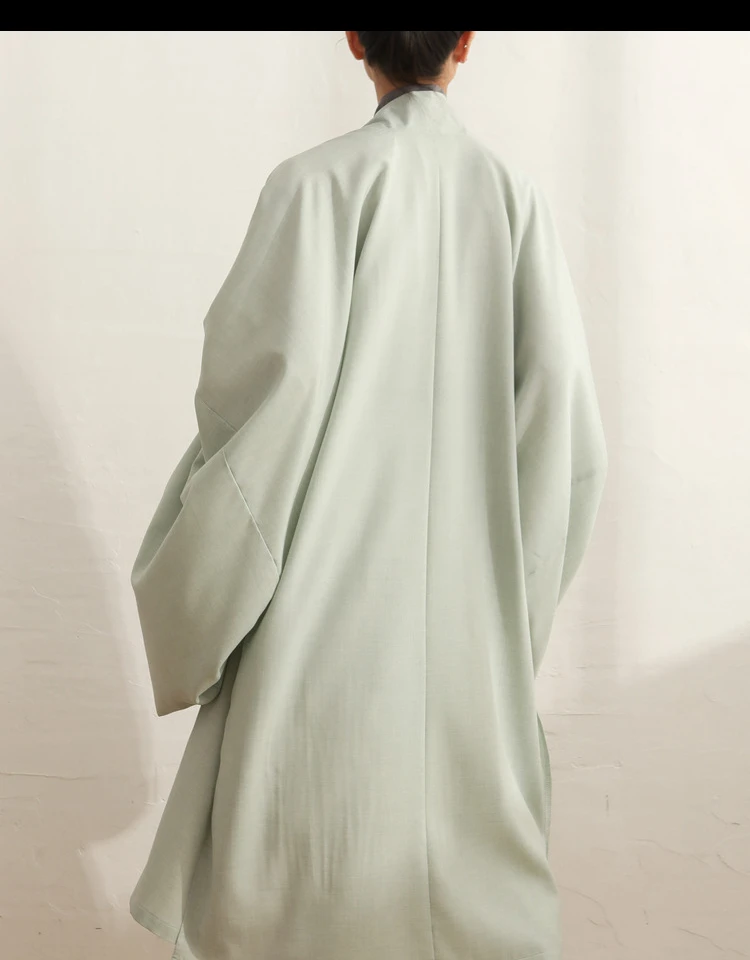 Song Hanfu Long Sleeved over-Dress Placket Cross Collar Robe