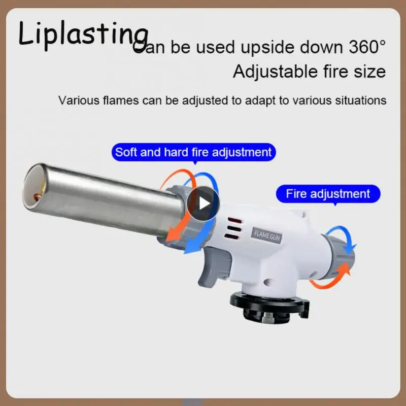 

Adjustable Flame Ignition Gun 1300℃ Camping Equipment Firm Resistant High Temperature Cassette Flame Torch Kitchen Baking Tools