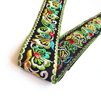 4 3cm wide colorful flower ethnic embroidery ribbon diy clothing home textile curtain decoration accessories