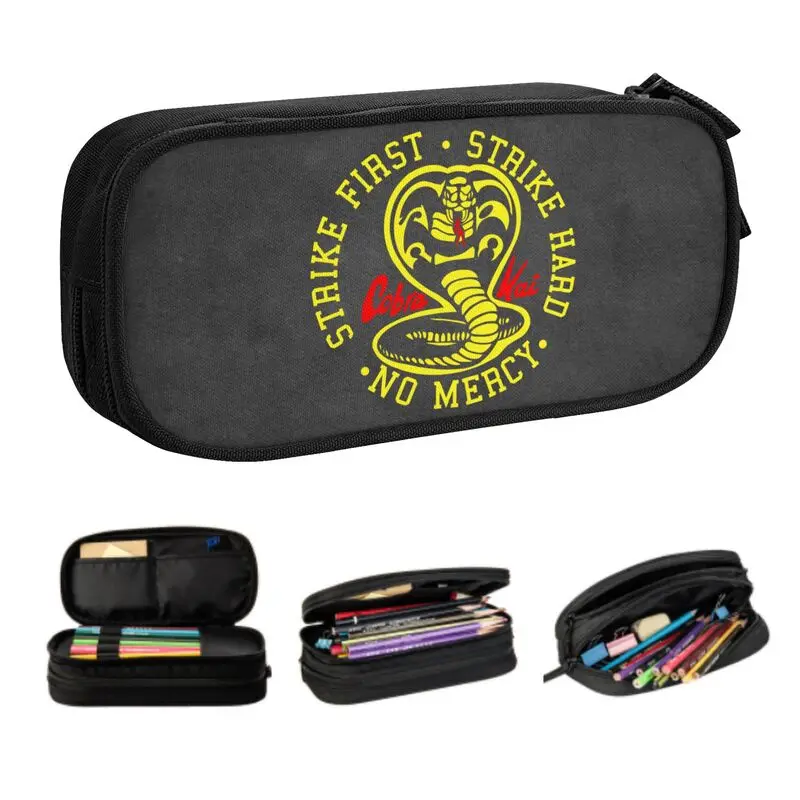 Cases Girl Boy Large Storage Strike First Strike Hard 80s Movie Pencil Pouch Students Stationery