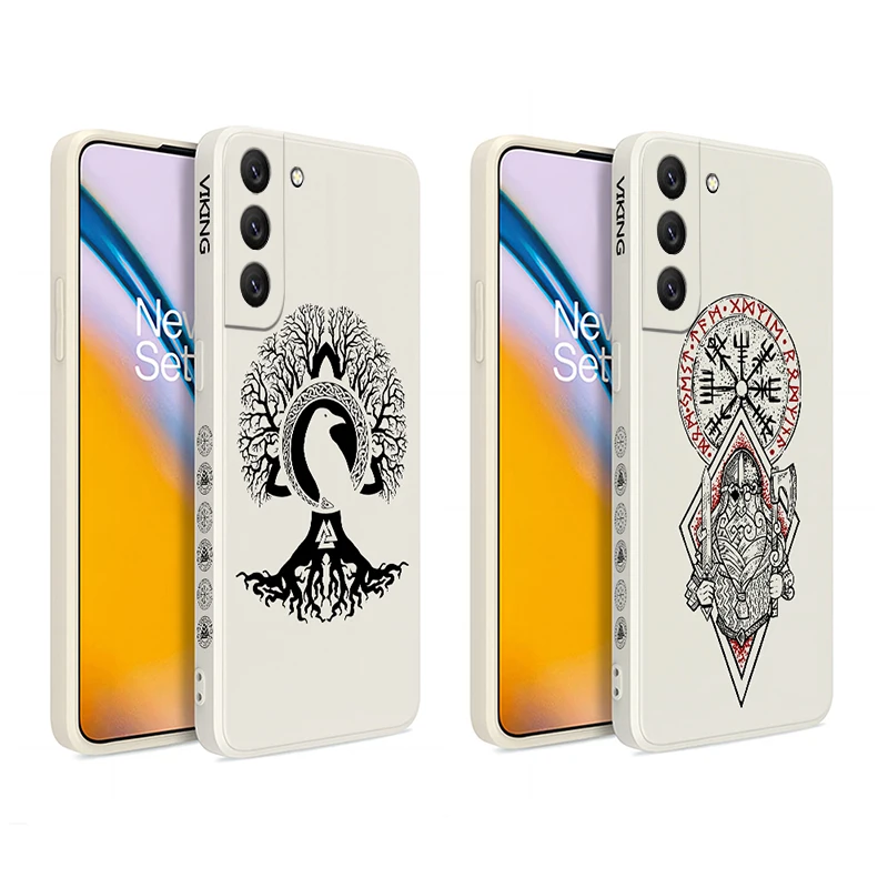 

Viking Vegvisir Odin Nordic Phone Case For Samsung Galaxy S23 S22 S21 S20 Ultra Plus FE S10 S9 Note 20 10 Plus Silicone Cover