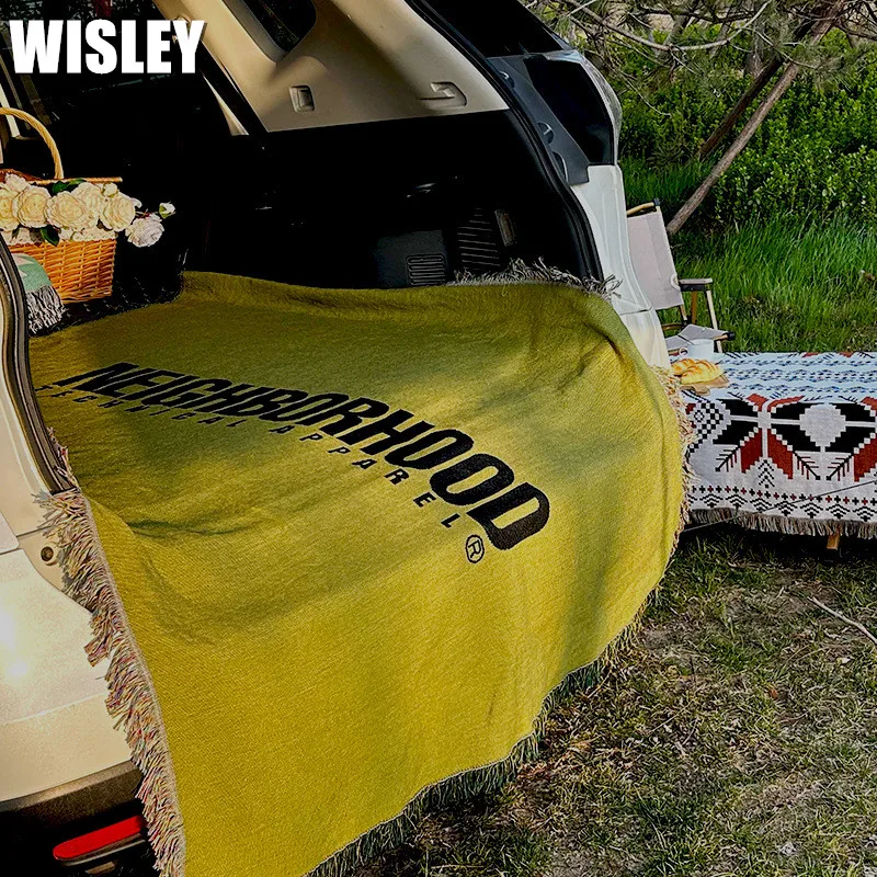 Ретро Тканые одеяло с кисточкой многоцелевой плед для улицы кемпинга пикника