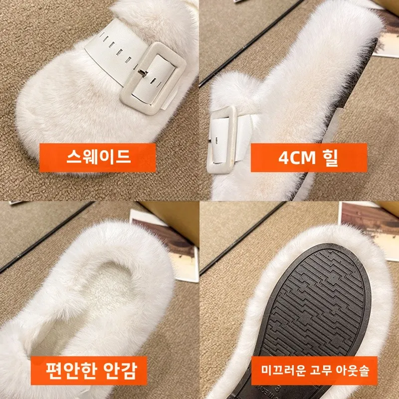 Тапочки с закрытым носком шерстяные 0 женская обувь на открытом воздухе 224 осень и