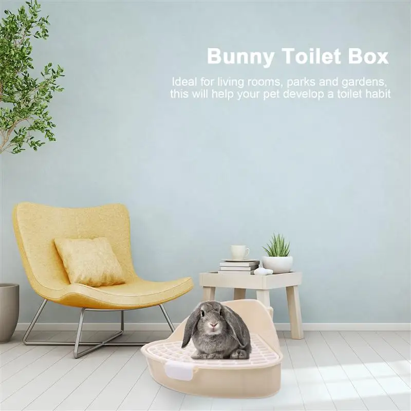 

Bunny Litter Box Pet Toilet Triangle Potty Trainer Corner Litter Bedding Box