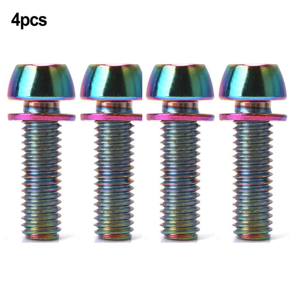 

4 PCS Handlebar Steering Stem Bolts MTB Bicycle Screws M5/M6*20MM Road Bike Cycle Parts Handlebar Stem Screws Bolts Bicycle Part