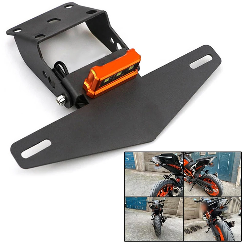 

For DUK E 125 200 250 390 Tail License Plate Holder Bracket With LED Lamp Accessories High-quality Tail Light Brackets