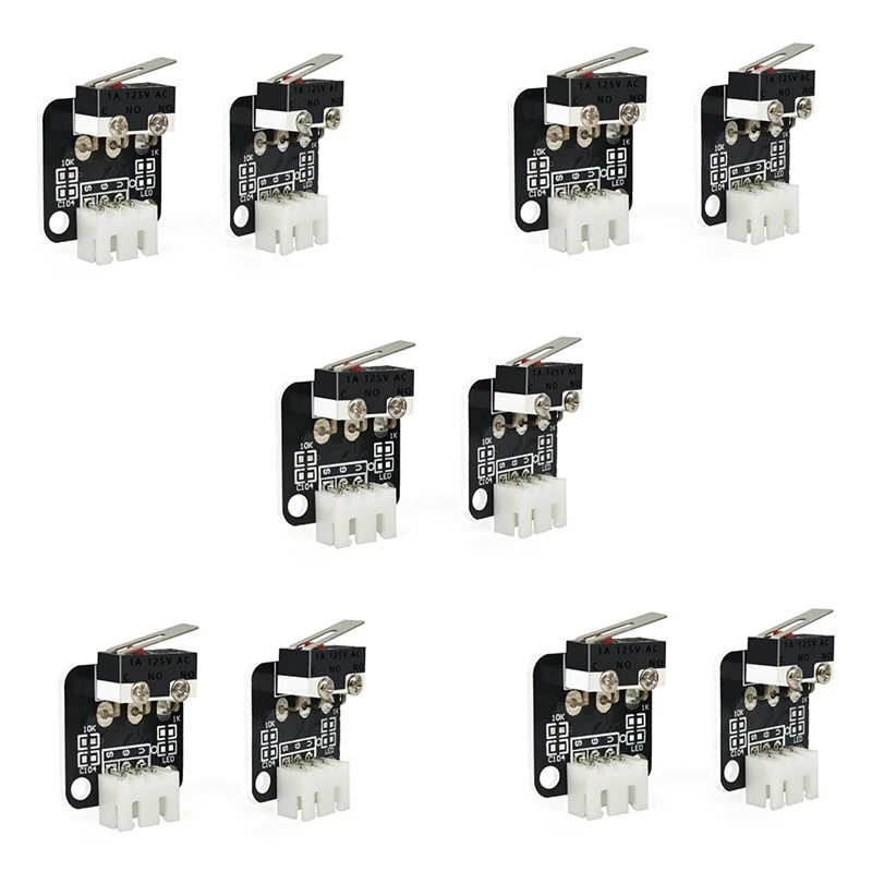 

10 Pcs 3D Printer Part End Stop Limit Switch 3 Pin Compatible With CNC RAMPS 1.4 Reprap 3D Printer For CR-10 10S,S4,S5
