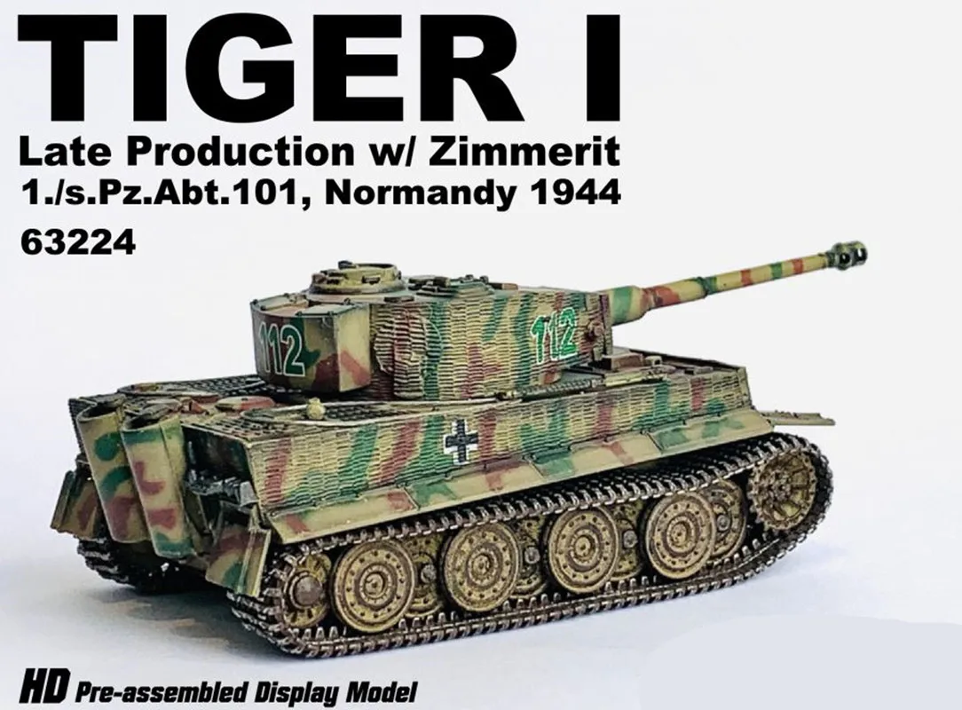 Модель танка в масштабе 1:72 Тигр по своему желанию с зумом 1./s.Pz.Abt.101 Нормандия 1944 г.