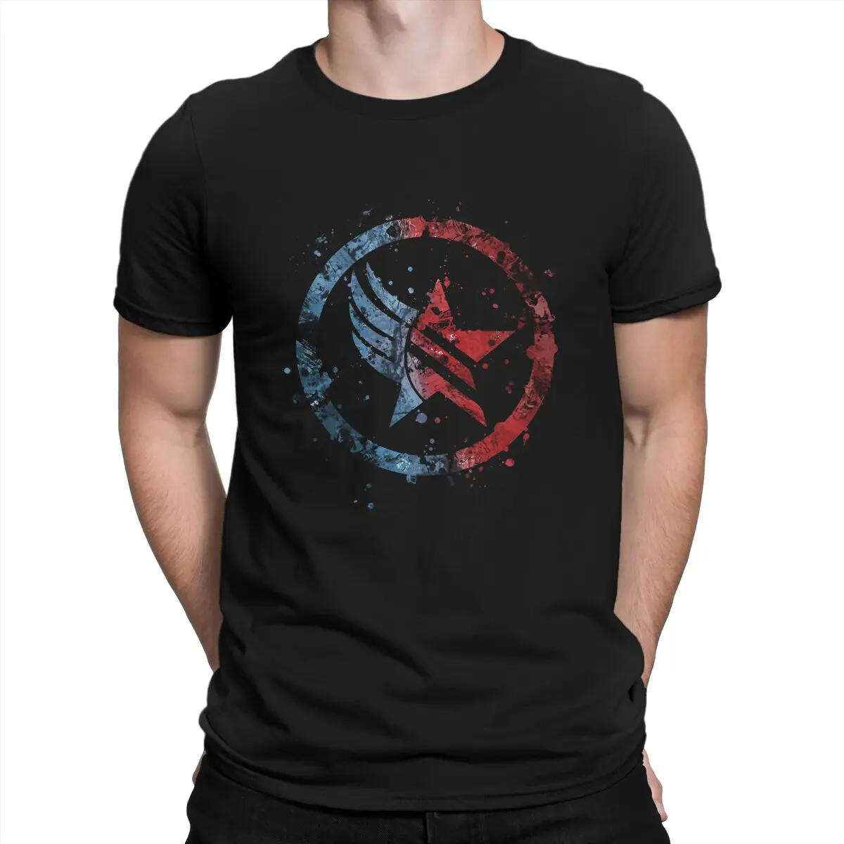 

Renegade Paragon Combo Splatter Hip Hop TShirt Mass Effect Commander Shepard Asari Game Leisure T Shirt Summer T-shirt For Adult