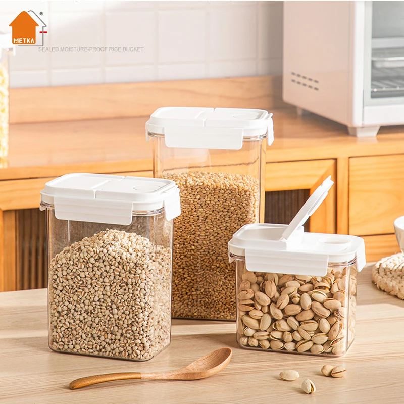METKA Kitchen Nut Jars Set Kitchen Pantry Organization Laundry Powder Detergent Dispenser Pet Dog Dry Food Storage Container
METKA Kitchen Nut Jars Set Kitchen Pantry Organization Laundry Powder Detergent Dispenser Pet Dog Dry Food Storage Container
