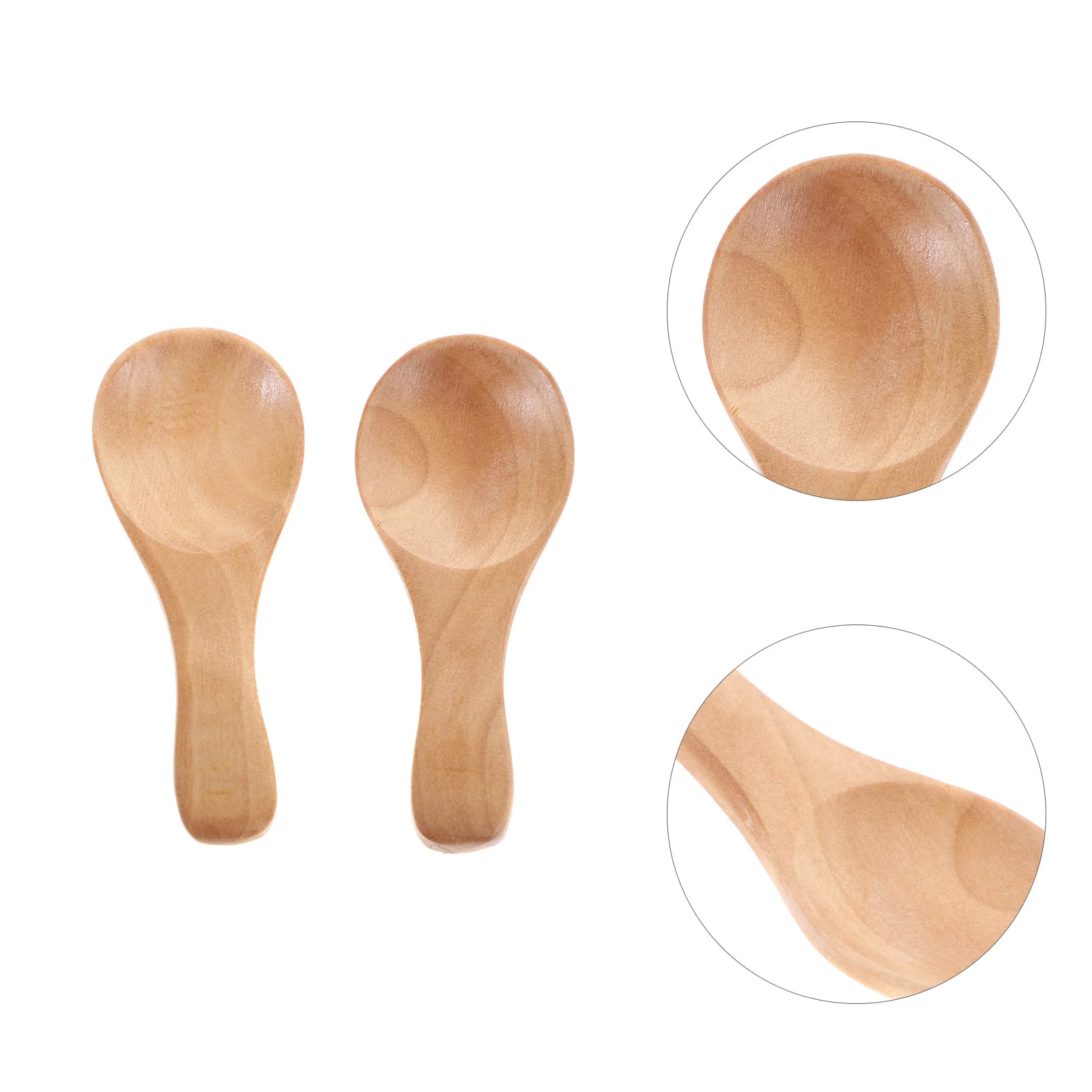 

2 pcs Spoons Small Flour Scoop Wooden Kitchen Scoops Wooden Bath Salt Scoop Coffee Beans Scoop Bath Salt Dipper