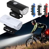 usb rechargeable bike light waterproof bicycle light front back rear taillight cycling safety warning light bicycle accessories