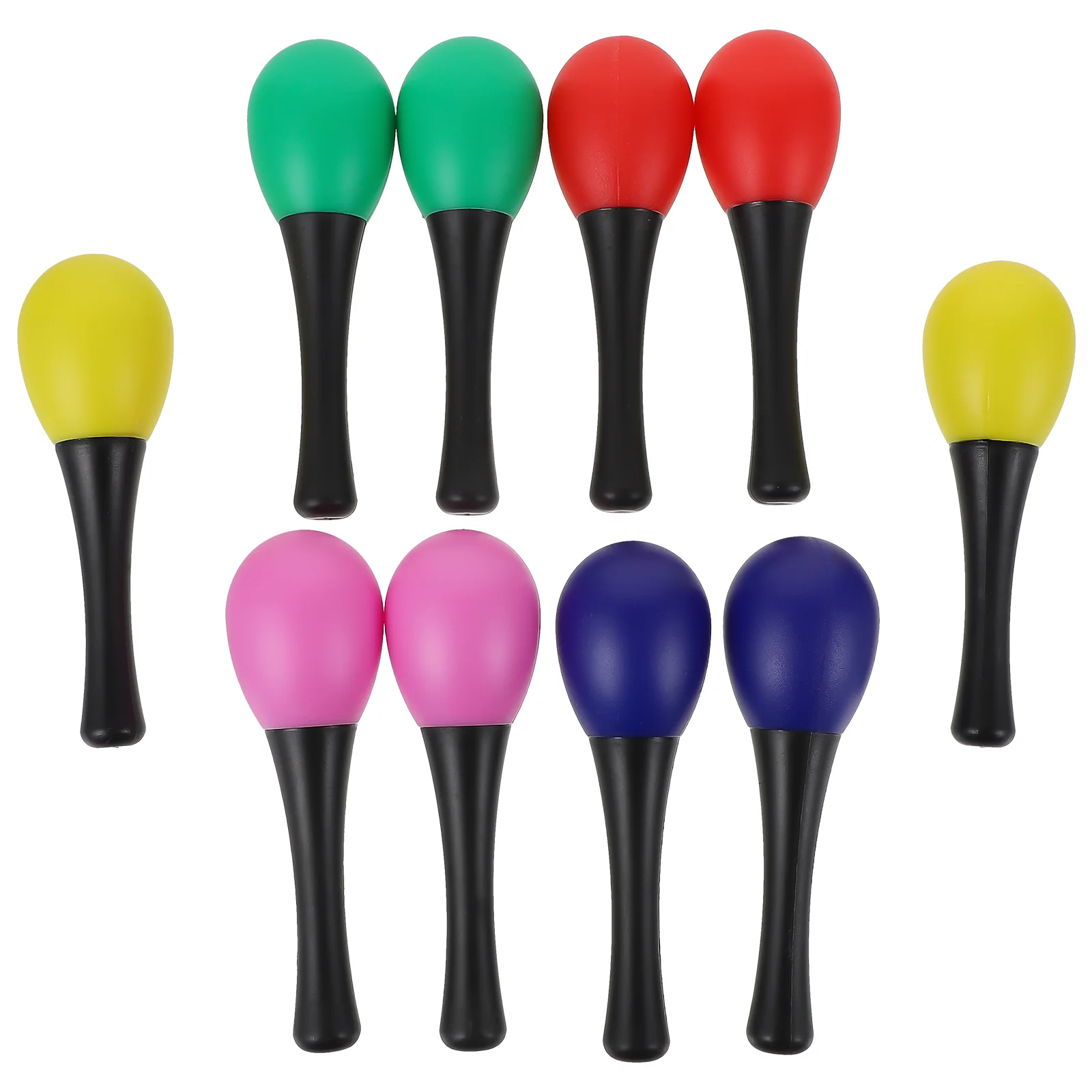 

10 Pcs Maracas Shakers Rattles Rumba Egg Instrument Wood Baby Toy Plastic Percussion Music Musical Hand
