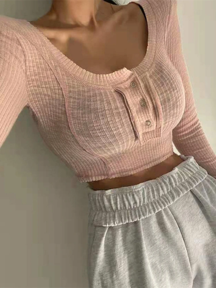 

Summer Women T Shirt Girls T-Shirt Woman Clothes Tops Cotton Slim Tshirt Female Long Sleeve Crop Top Y2k Spring Tee Sexy White