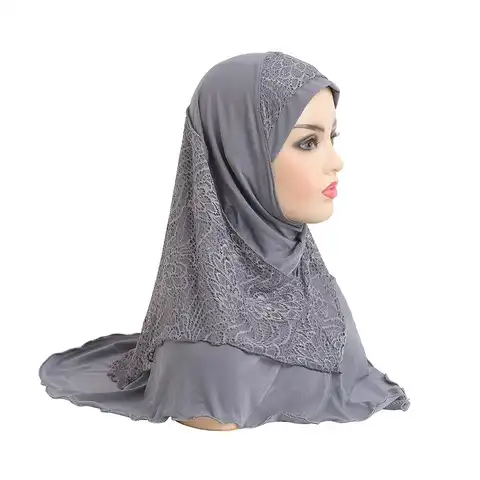 Новое поступление, женские шапки-тюрбаны из конопли с кристаллами, мусульманская головная повязка с кружевом, модные шарфы, хиджаб 70*60 см