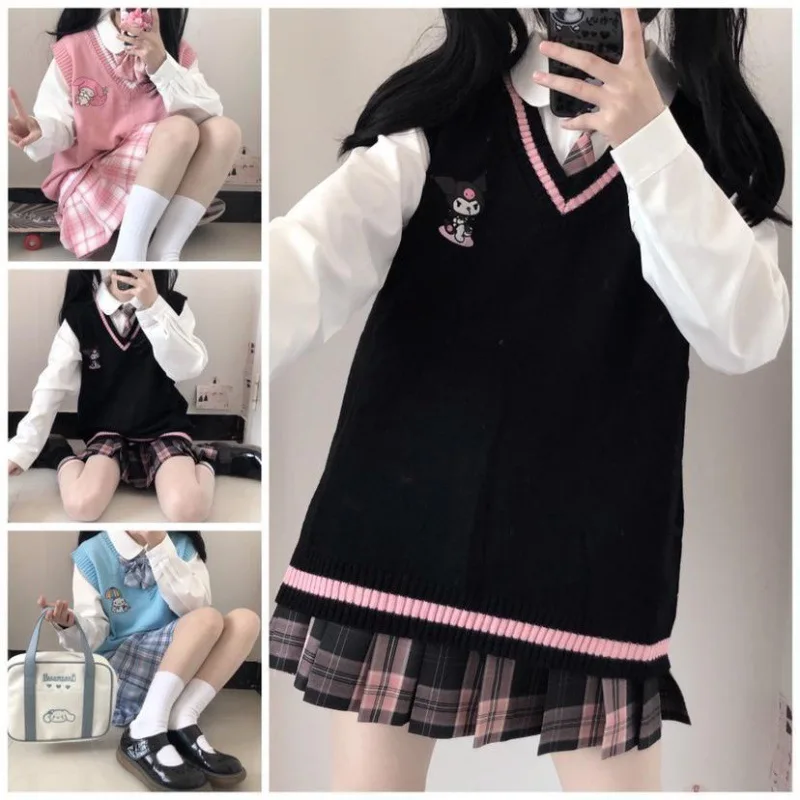 

Kawaii Sanrio Anime Cinnamoroll Sweater Kuromi Cute Cartoon My Melody Fashions Simplicity High Color Value Gifts for Girls