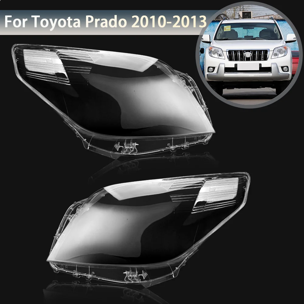 

Налобные фонари, пластиковая крышка, абажур, налобный фонарь, стеклянный налобный фонарь, корпус для Toyota Prado 2010 2011 2012 2013, автомобильные аксес...