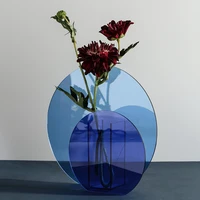 nordic acrylic vase transparent stand for flowers vase modern table vases geometric desk office living room decoration gift idea