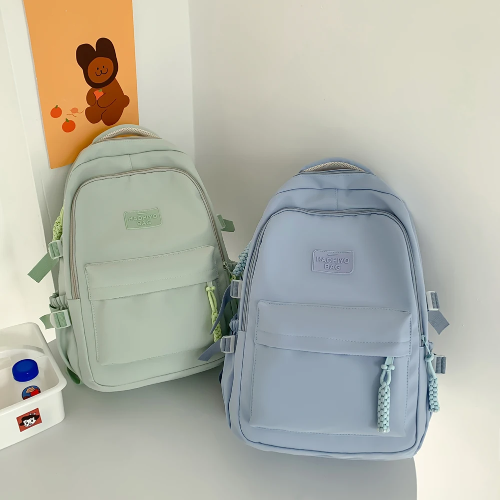 

Korean School Bags for Teenage Girls Schoolbag Backpack Waterproof Nylon Student Bookbags Women Laptop Aesthetic Travel Backpack