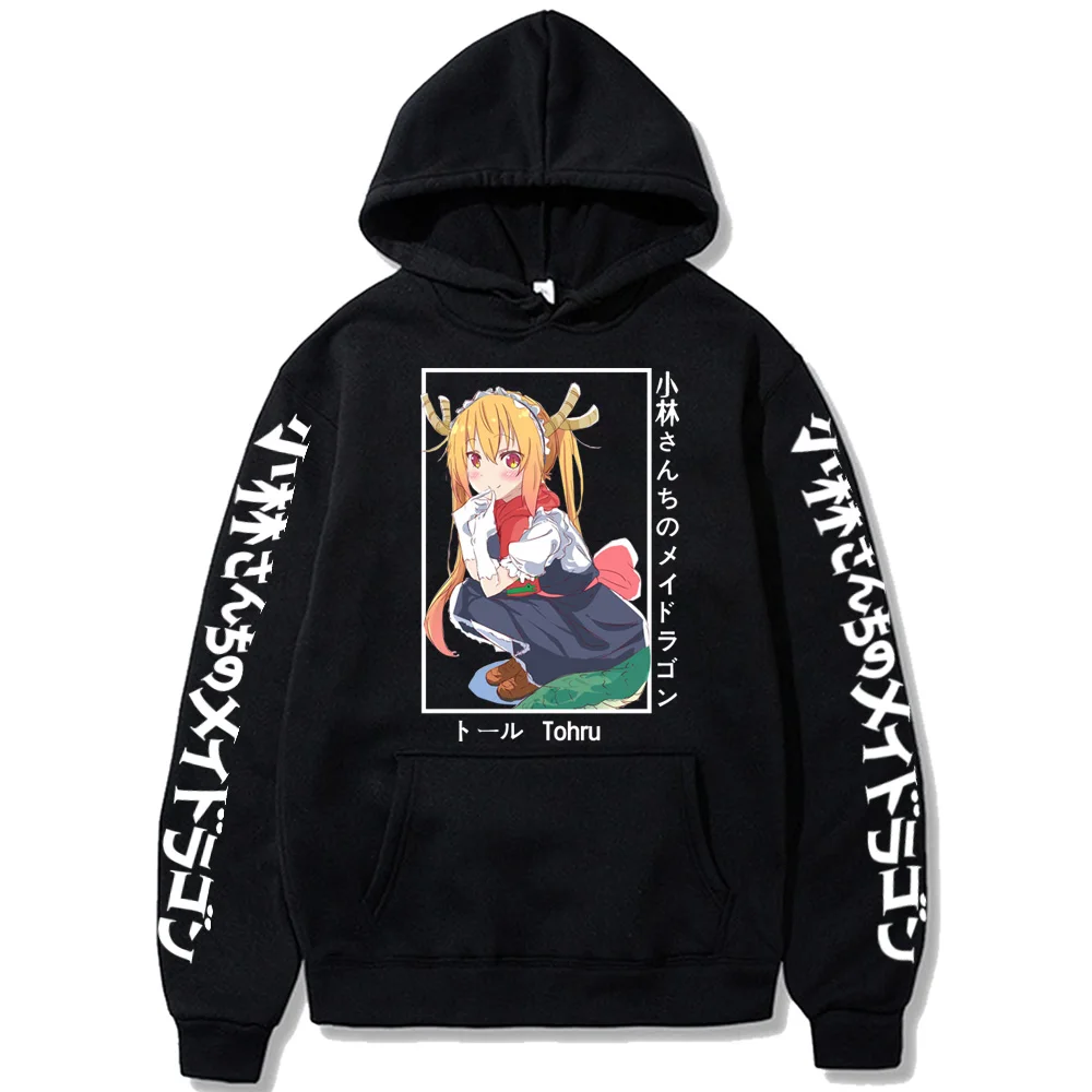 

Print Miss Kobayashi's Dragon Maid Cosplay Cartoon Tohru Hoodies Japanese New Anime Sweatshirt Graphic Manga Hoody Male