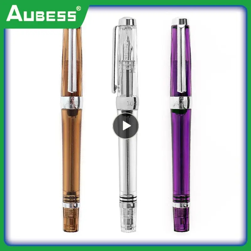 

0.38/0.5MM EF/F Nib Transparent Vaccum Fountain Filling Fountain Pen for Art Creation Painting Font Design Student School Office