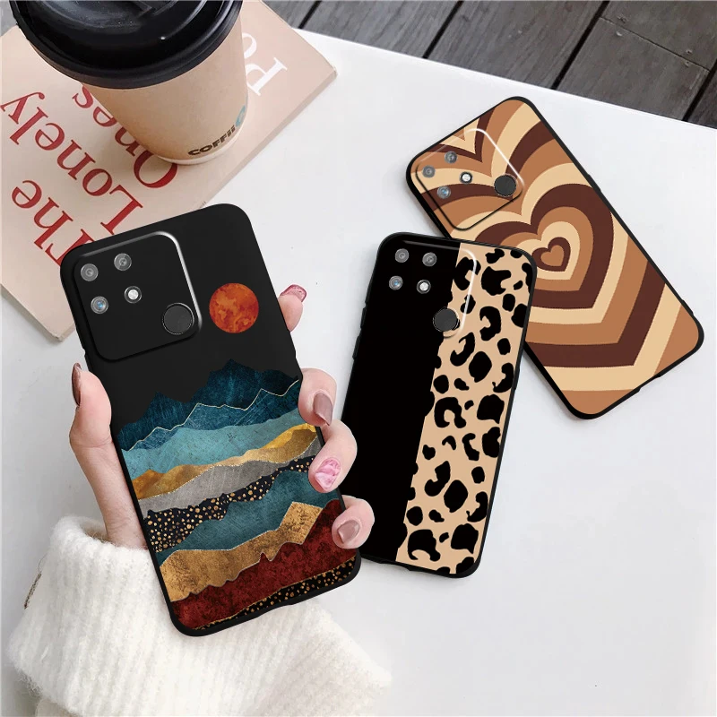 

Чехлы для OPPO Realme, Narzo 50A, 4G, Леопардовый, из ТПУ, черный чехол для RealmeNarzo50A 50 A 50 a, чехлы для Oppo oppo realme, narzo 50a, narzo50a