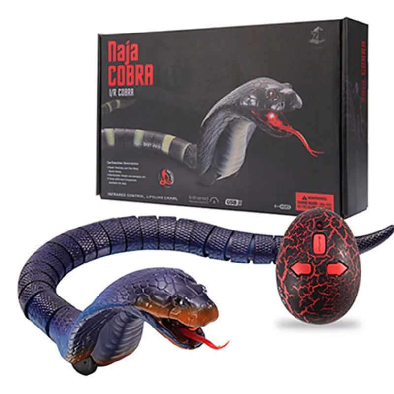 Инфракрасная игрушка-змея с дистанционным управлением，имитация змеи страшная