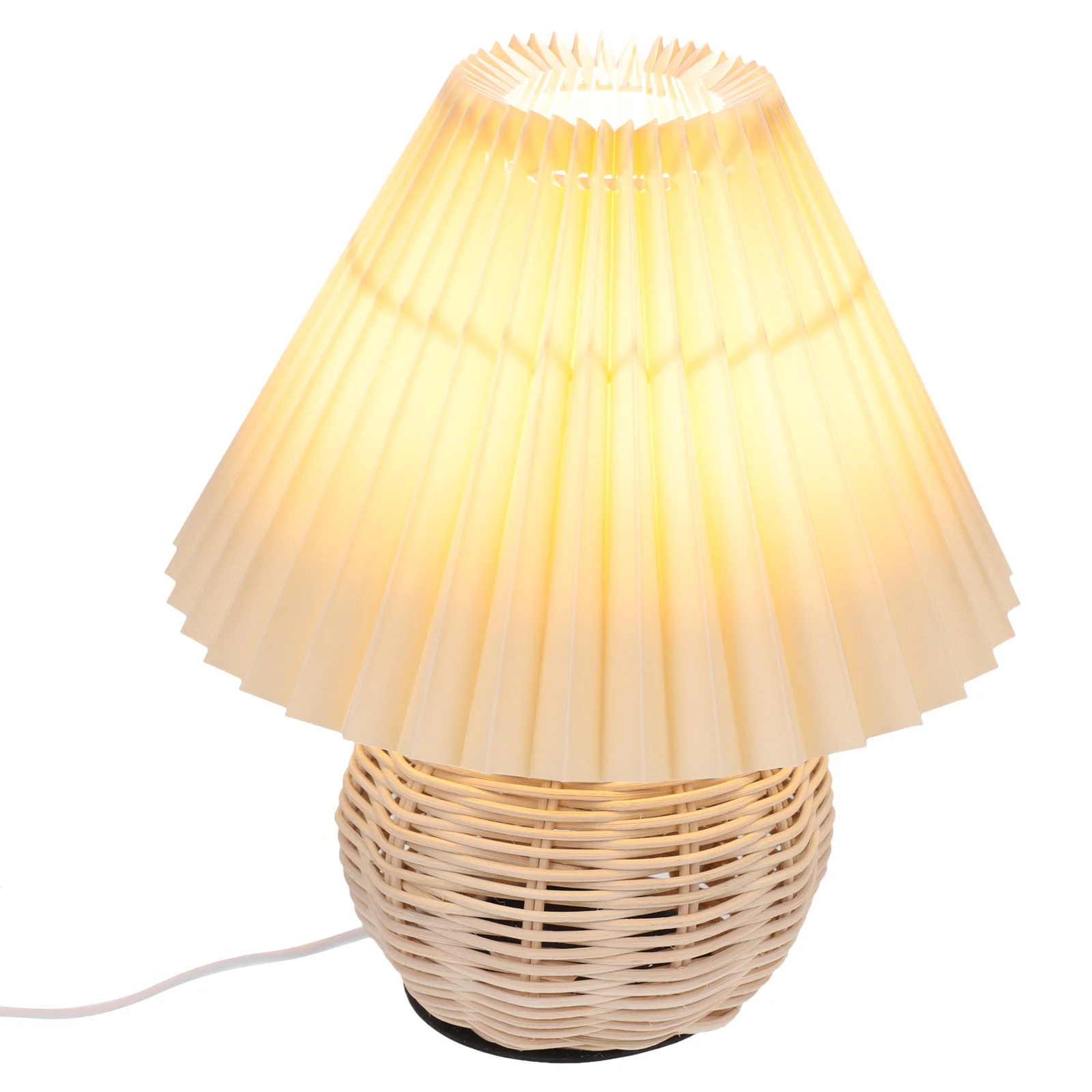 

Desk Lamp Night Light Decor Sleeping Rattan Shade Atmosphere Building Baby Vintage Table