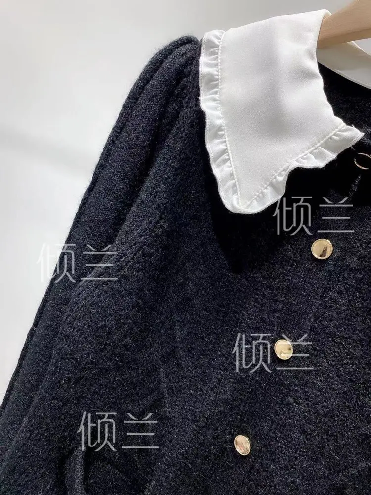 

Женское платье с отстегивающимся воротником, на осень/зиму