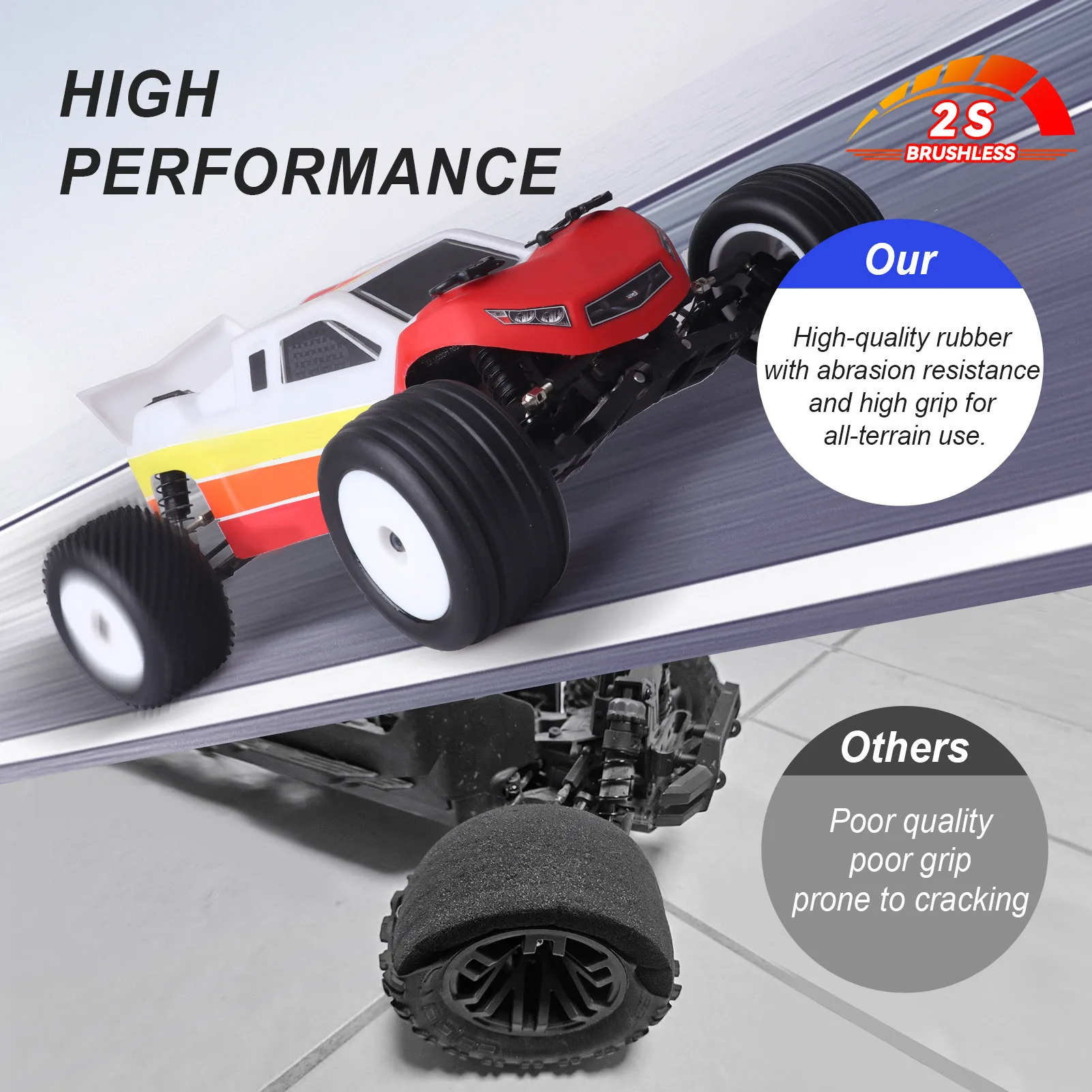 Предварительно склеенные передние шины HobbyPark с колесами в сборе для Losi Mini-T 2.0 Mini B, запасные части LOS41010 (art.: 3920dad000eef) - 3920dad000eef