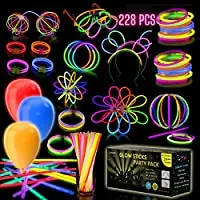 IGlow-barras de luz a granel, paquete Multicolor no t&oacute;xico, juego de 228 piezas-0