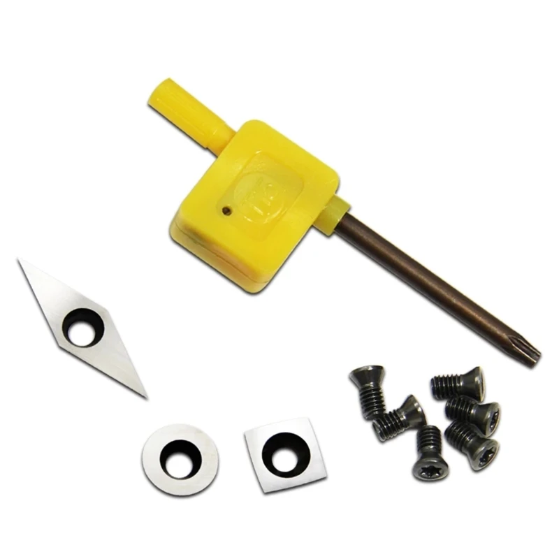 

Набор твердосплавных режущих пластин для токарного станка по дереву, токарные инструменты, квадратные, круглые, алмазные, M4YD