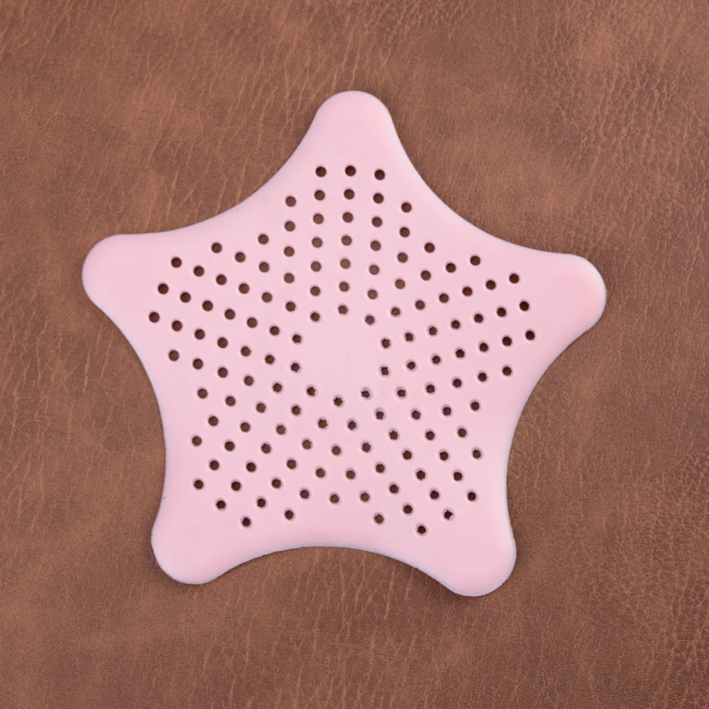 Star Shape Decorative Household Kitchen Basin Floor Drain Hair Catcher Green