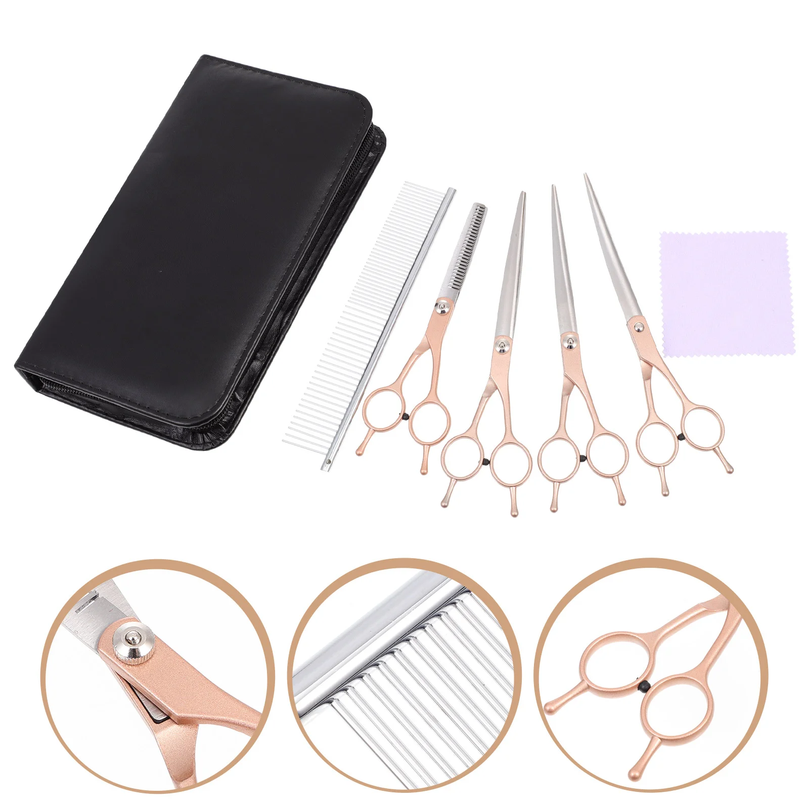 

1 Set of Pet Hair Scissor Cat Dog Hair Scissor Portable Pet Grooming Scissor Dog Grooming Kit