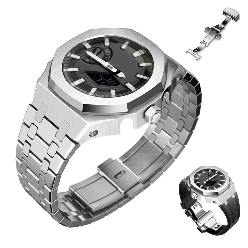 Комплект модификации Casioak Gen5 ремешок для часов из нержавеющей стали и резины G-Shock
