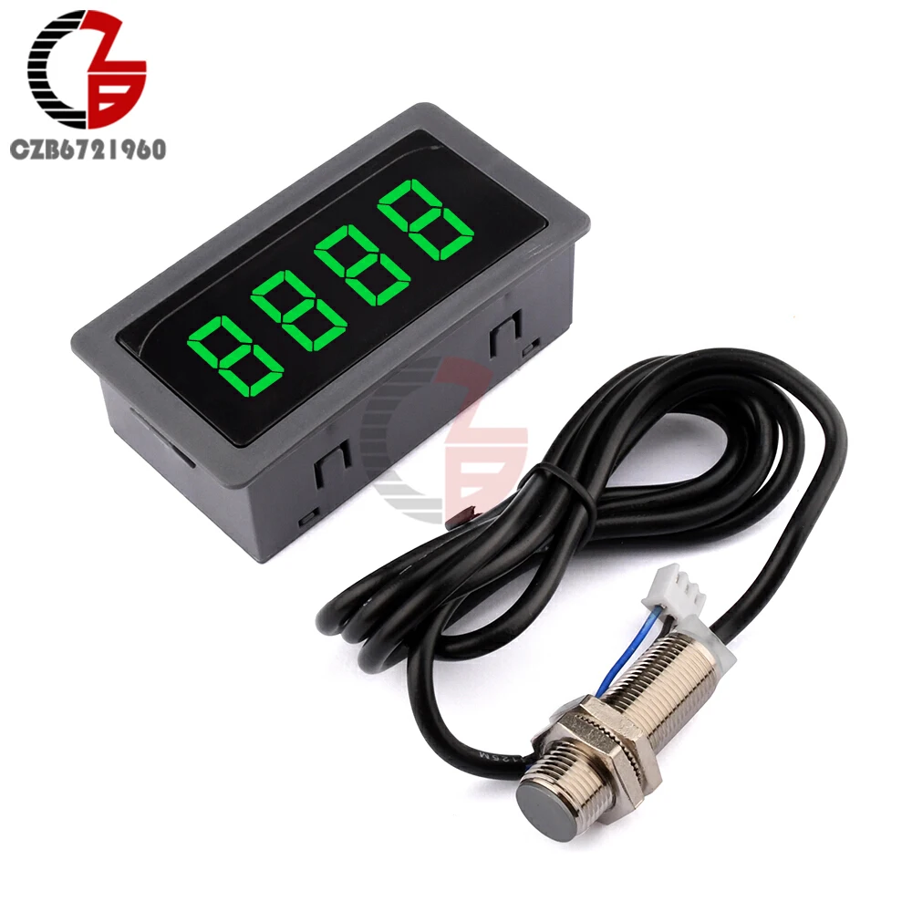 

Gaqqee 4-цифровой LED тахометр DC 8-24В