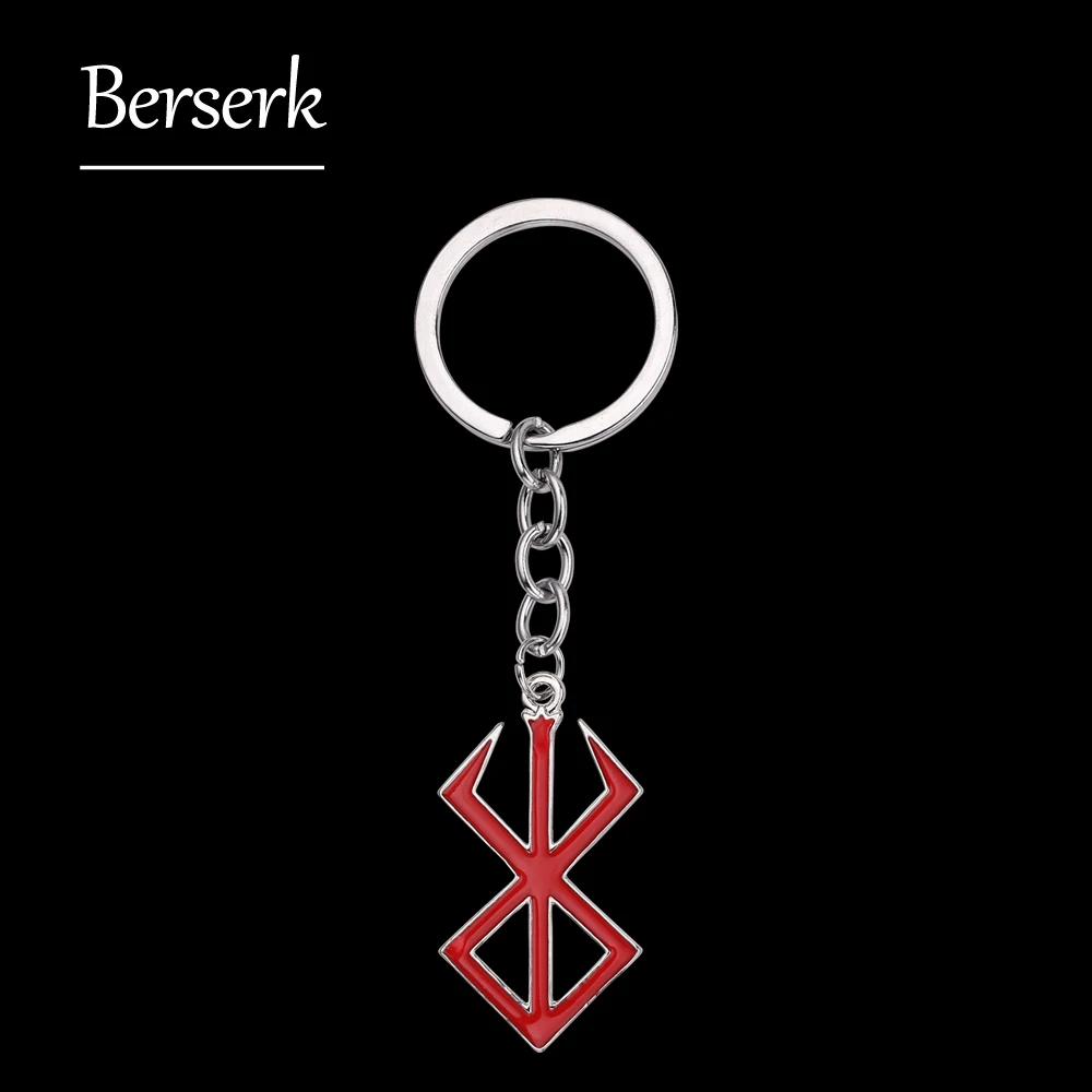 

Anime Berserk Metal Keychain Beheritto Enamel Nameplate Pendant Keyrings for Car Key Backpack Simple Accessories Fans Toys Gifts